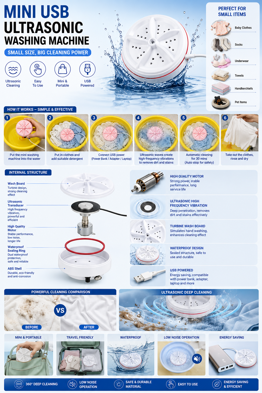 Washing Machine For Small Cloths 3 in 1